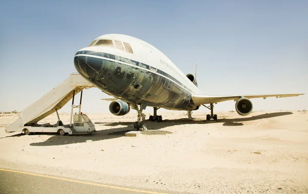 Old, superannuated aircraft in desert