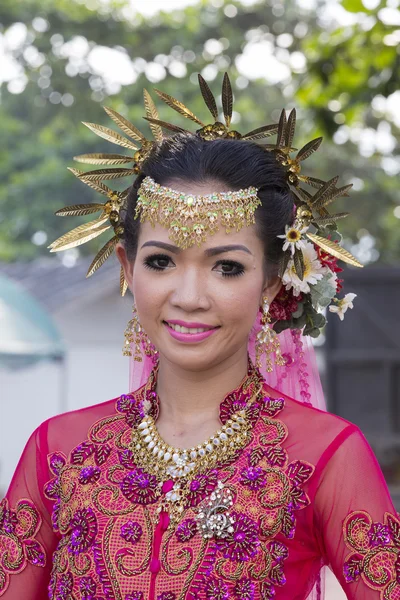 Portrait Thai woman during Phangan Color Moon Festival , Thailand