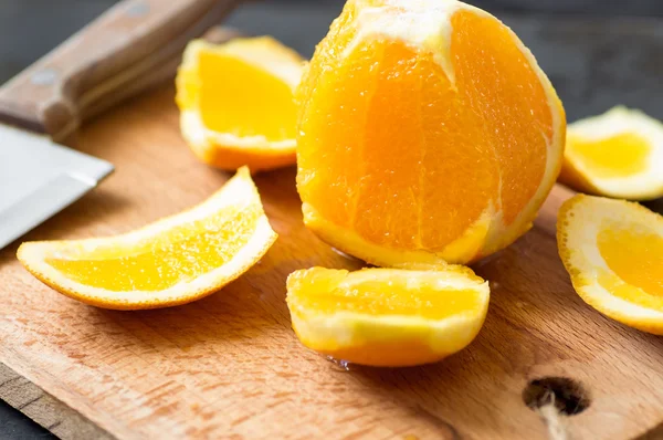 Cut orange peel