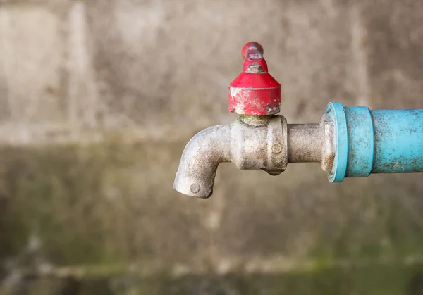 Close up old faucet