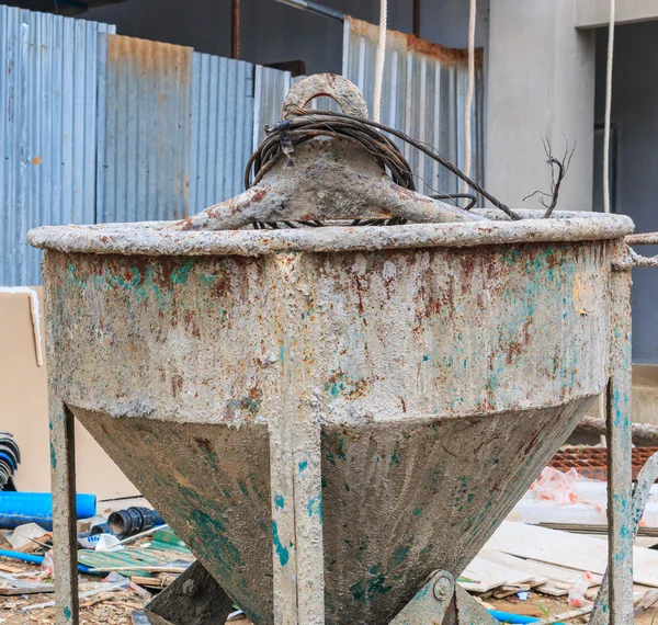 Cement mixer at construction site