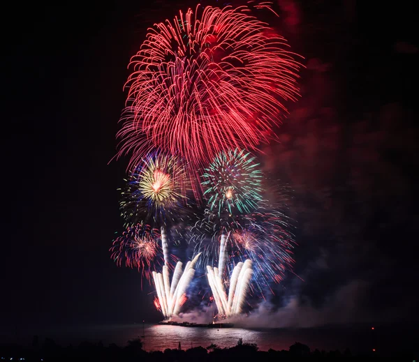 Beautiful colorful holiday fireworks