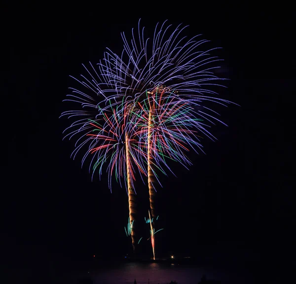 Beautiful colorful holiday fireworks