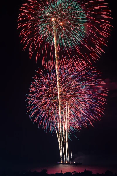 Beautiful colorful holiday fireworks