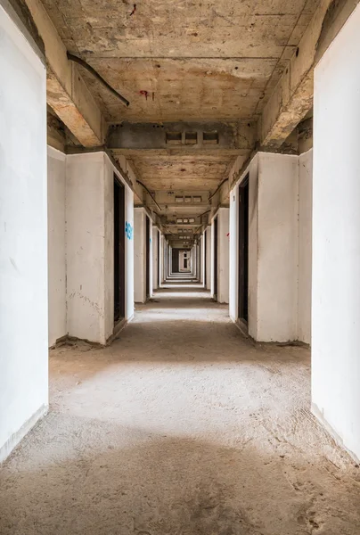 Abandoned building corridor