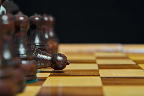 Chess figures, game over