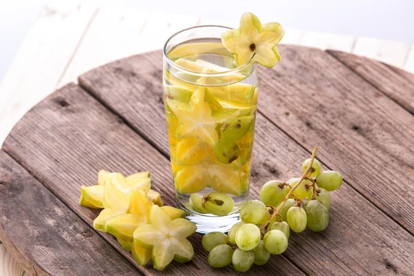 Fresh fruit Flavored infused water mix of starfruit and grap