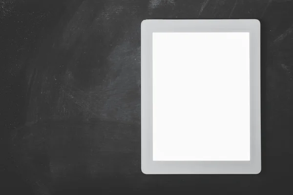 Blank screen tablet with black board for background