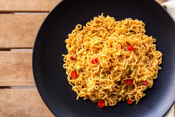 A plate of spicy indonesian fried noodle