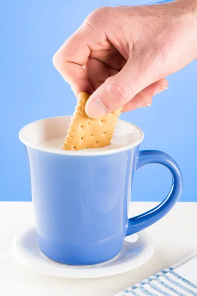 Dipping a Biscuit in Milk