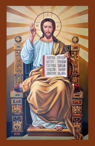 Icon of Jesus Christ on the throne