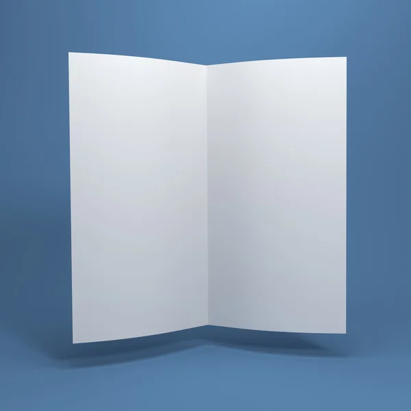 White blank paper brochure