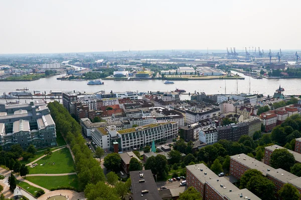 Aerial view on Hamburg. Germany
