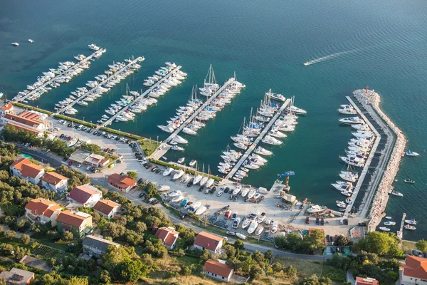 Aerial view of croatia coast line