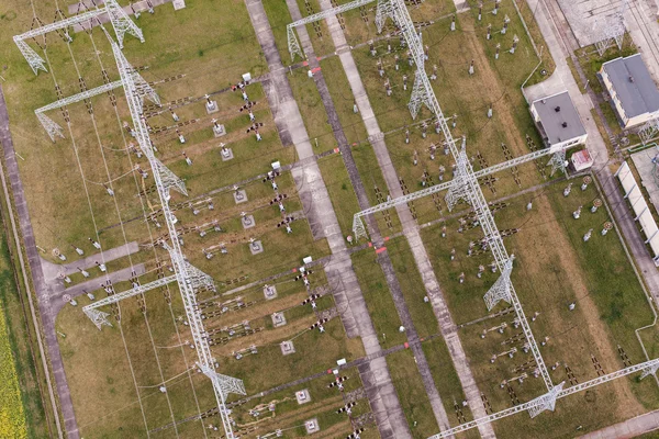 Aerial image of electrical substation in Poland