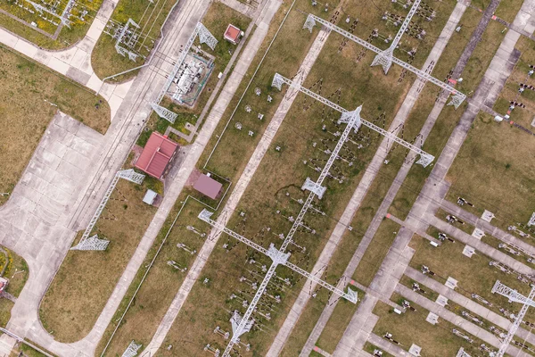 Aerial image of electrical substation in Poland