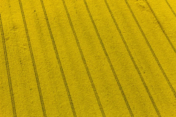 Aerial view of yellow harvest fields