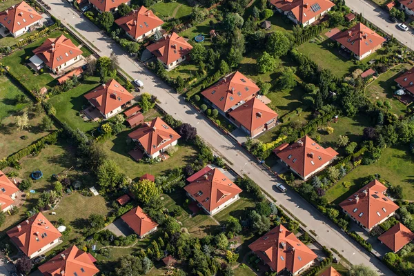 Aerial view of Wroclaw city suburbs