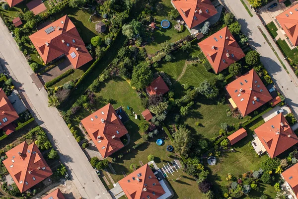 Aerial view of Wroclaw city suburbs