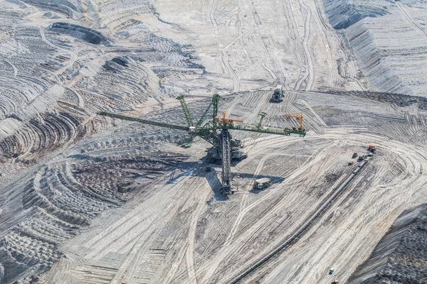 Aerial view of coal mine