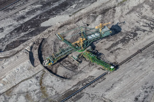 Aerial view of coal mine