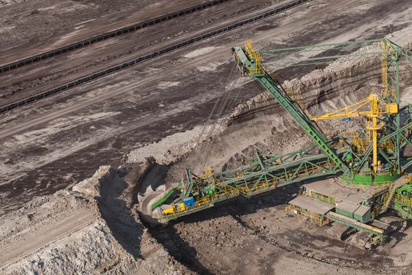 Aerial view of coal mine