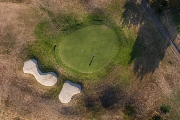 Aerial view of golf field