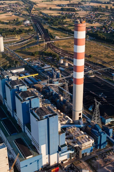Aerial view on the power station