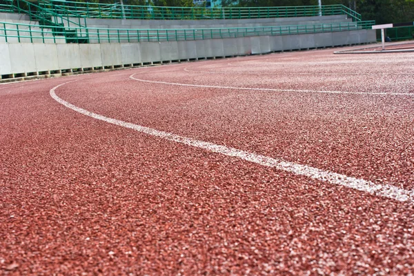 Close up curve running track