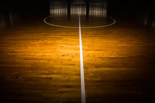 Wooden floor basketball court