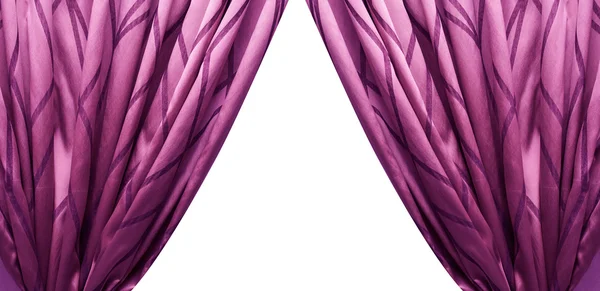 Beautiful luxury purple curtains isolated on white