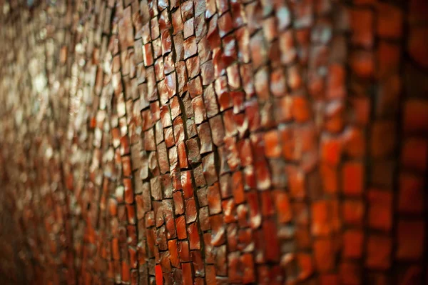 Texture of red brick road for walking in park