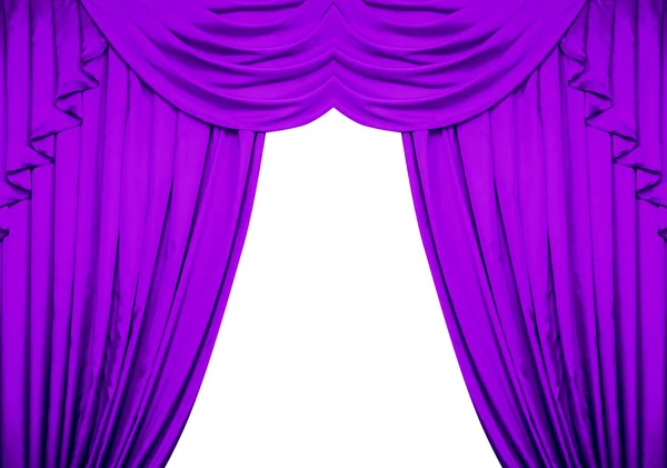 Purple curtain isolated on white background