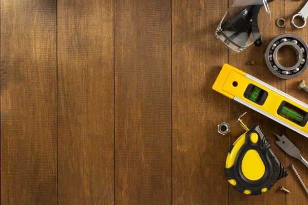 Work tools and instruments on wood