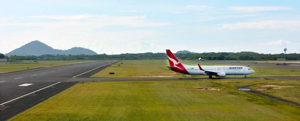 Qantas plane in Cairns Airport, Queensland Australia