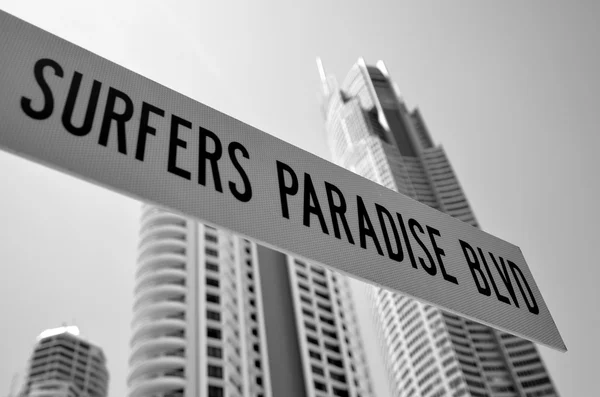 Street sign of Surfers paradise blvd