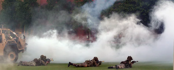 British Army force during military show