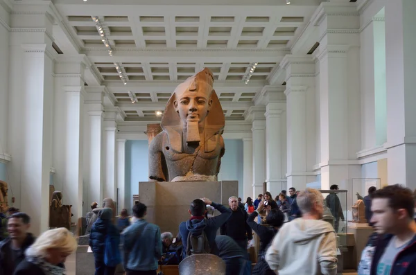 Visitors in the British Museum in London UK