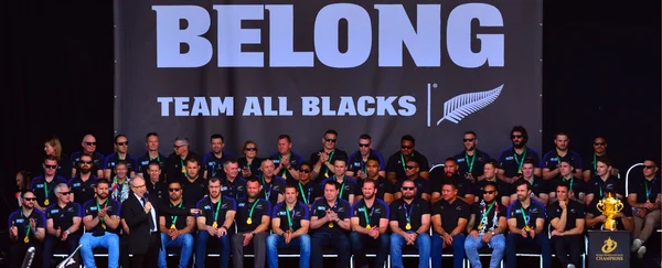 Len Brown the Mayor of Auckland blessing All Blacks team