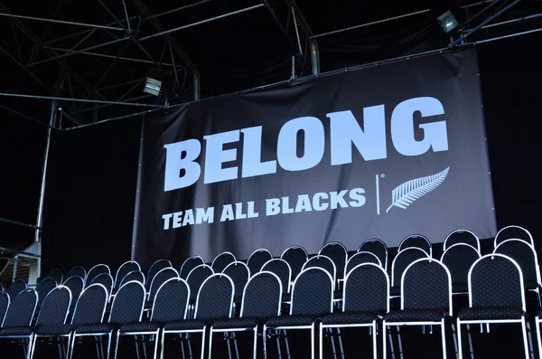 Empty seats of All Blacks rugby team players