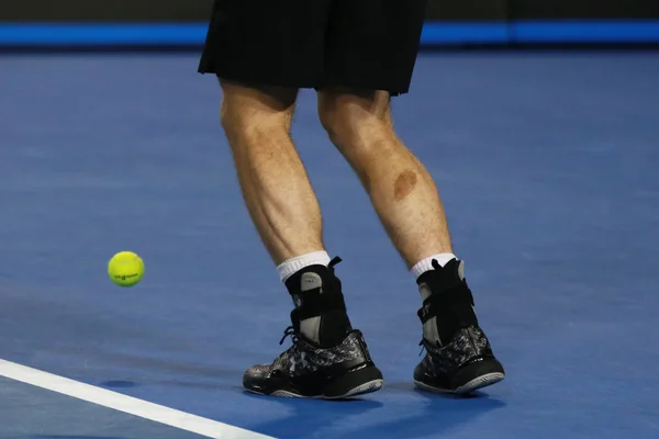 Grand Slam champion Andy Murray of United Kingdom wears custom Under Armour  tennis shoes