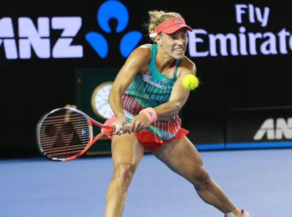 Grand Slam champion Angelique Kerber of Germany in action during her final match at Australian Open 2016