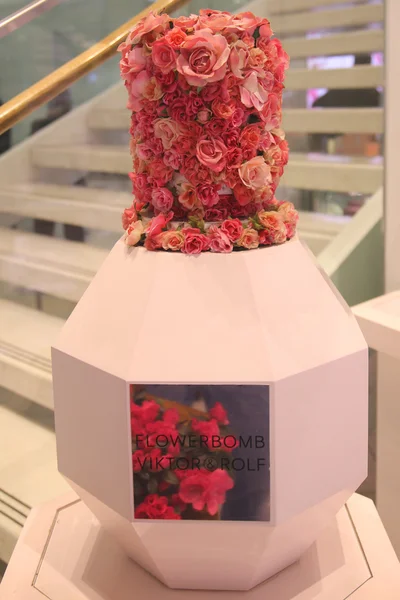 Flower bomb by Viktor & Rolf during famous Macy\'s Annual Flower Show in the Macy\'s Herald Square