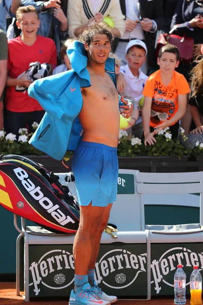Fourteen times Grand Slam champion Rafael Nadal after his third round match at Roland Garros 2015