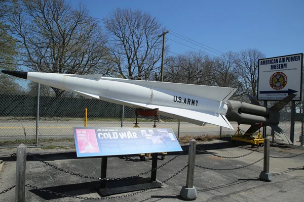 Cold war era Nike missile on display at the  American Airpower Museum