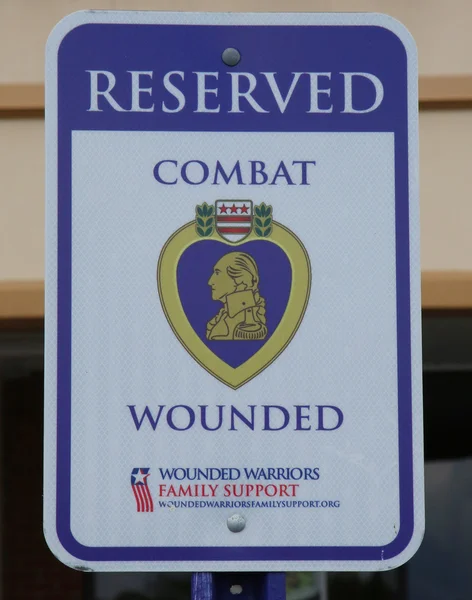 Combat Wounded Reserved sign in Staten Island