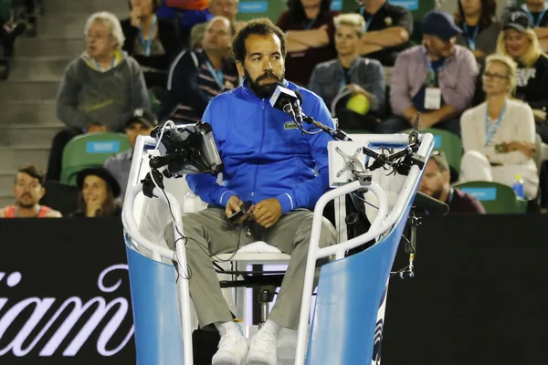 Chair umpire Kader Nouni during Australian Open 2016 match