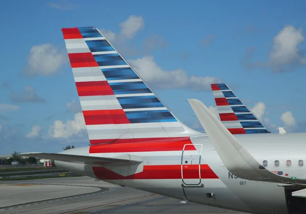American Airlines tailfin at Miami International Airport