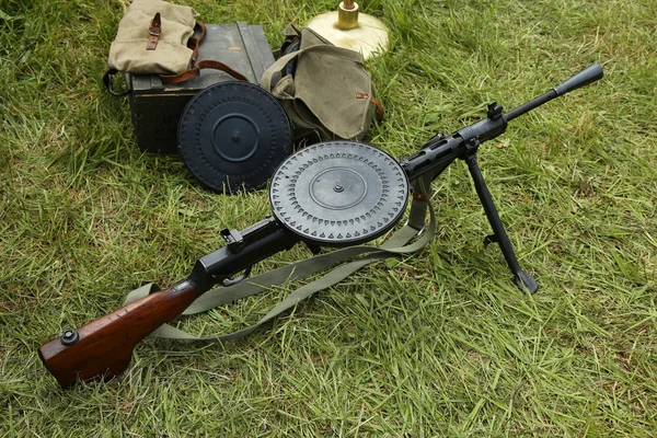World War II Soviet Army military memorabilia with Degtyaryov machine gun
