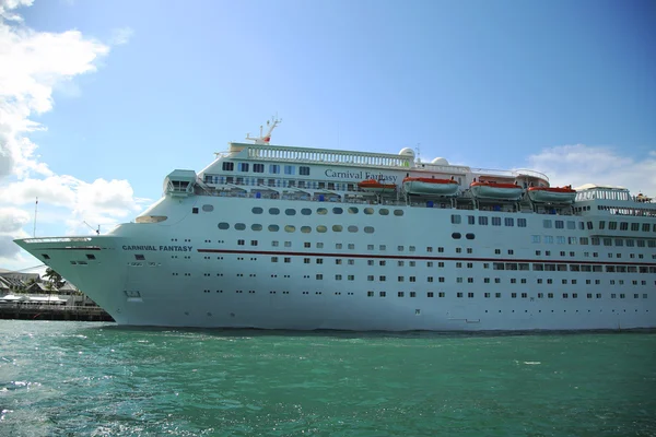 Carnival Fantasy Cruise Ship anchors at the Port of Key West